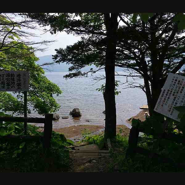 倶多楽湖 湖岸 遊歩道
