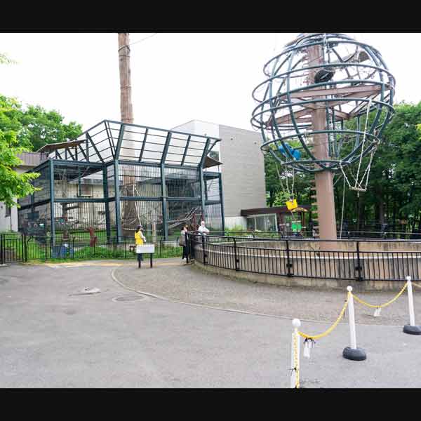 旭山動物園 オランウータン舎、おらんうーたん館 屋外