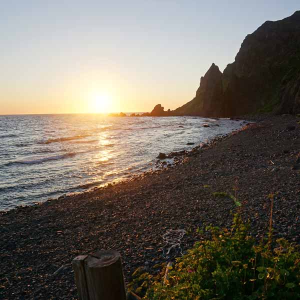 礼文島 地蔵岩・メノウ浜 夕日