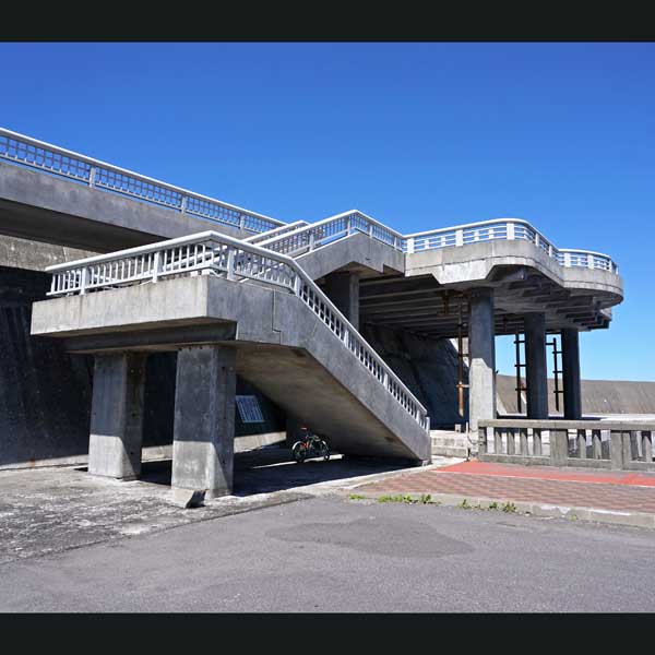 利尻島 沓形港フェリーターミナル 防波堤展望台