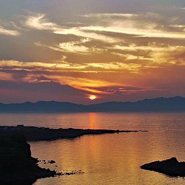利尻島 夕日ヶ丘展望台 夕日