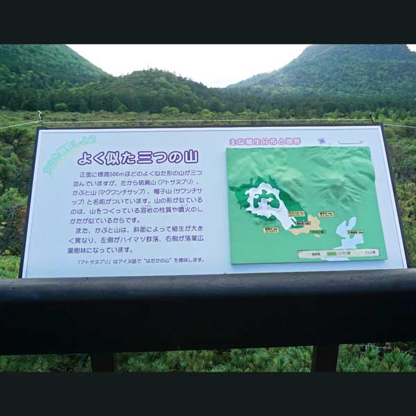 看板 よく似た三つの山について