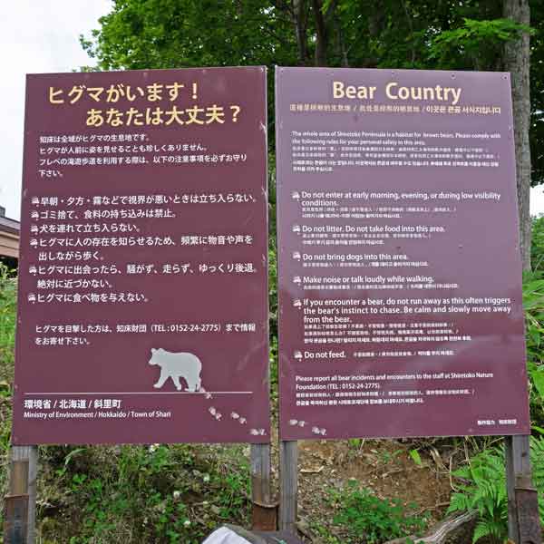 看板 ヒグマについて