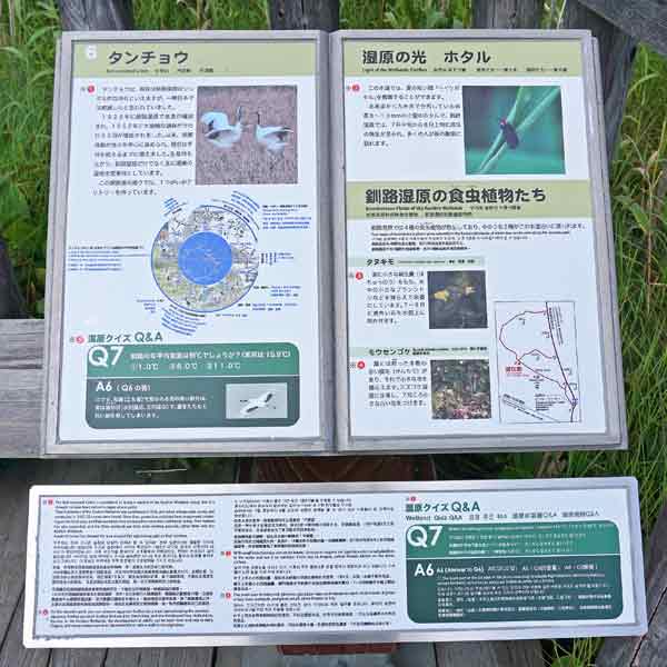 看板 ６．タンチョウ／ホタル・食虫植物