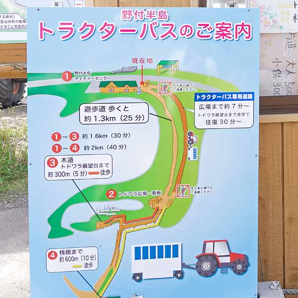 看板 トラクターバスのご案内について