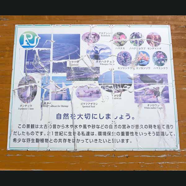 看板 野付半島について