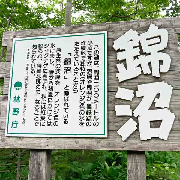 看板 錦沼について
