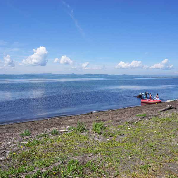 サロマ湖 湖岸