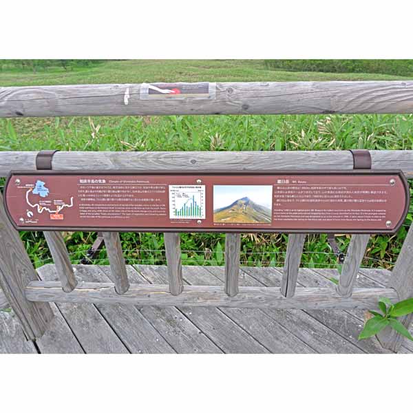 看板 知床半島の気象・羅臼岳について
