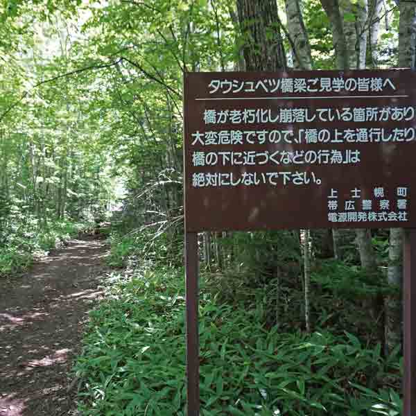 タウシュベツ川橋梁 道